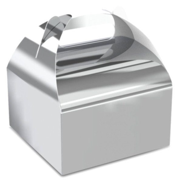 Коробка подарункова 115*115*65 мм, срібна