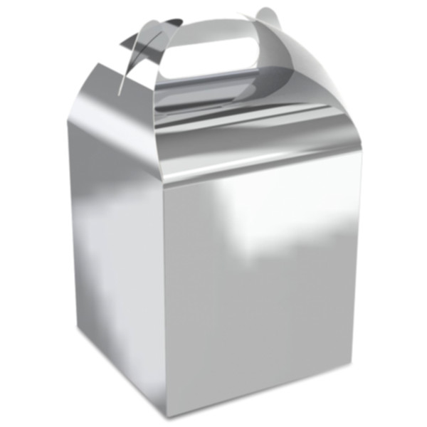 Коробка подарункова 120*120*160 мм, срібна