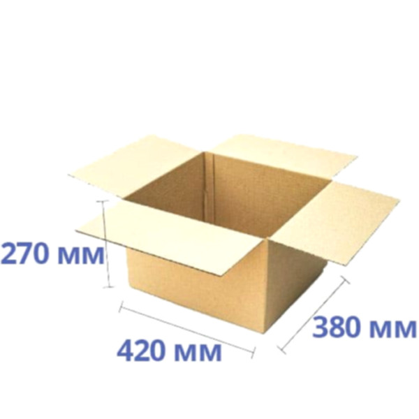 Гофроящик 420*380*270 мм, бурий
