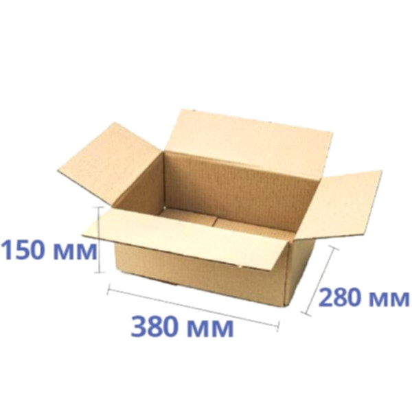 Гофроящик 380*280*150 мм, бурий