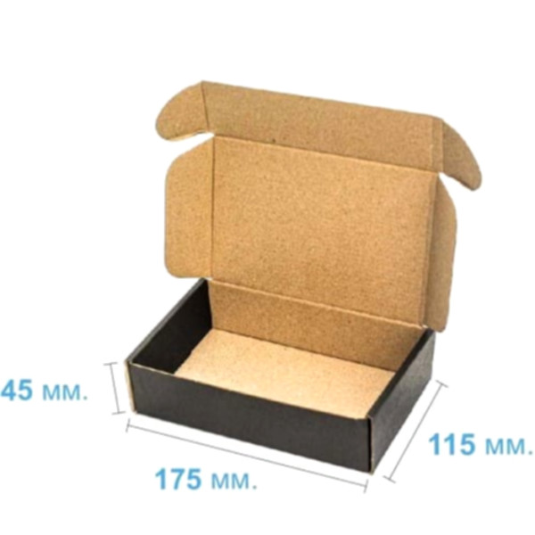 Коробка самозбірна 175*115*45 мм, чорна