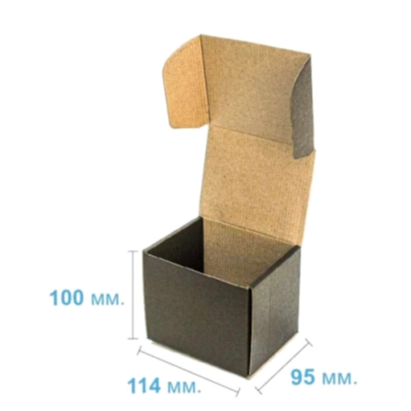 Коробка самозбірна 114*95*100 мм, чорна