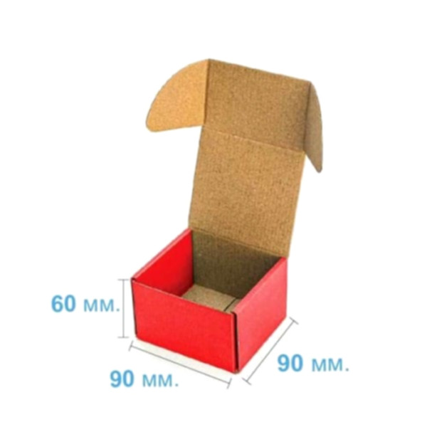 Коробка самозбірна 90*90*60 мм, червона