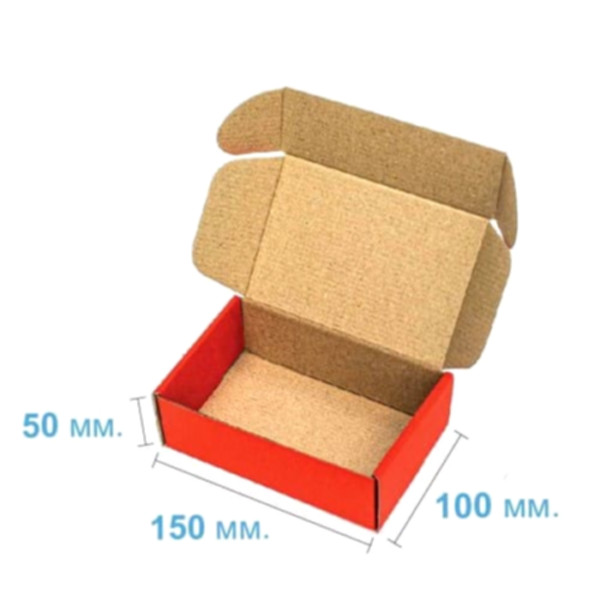 Коробка самозбірна 150*100*50 мм, червона