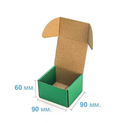 Коробка самозбірна 90*90*60 мм, зелена
