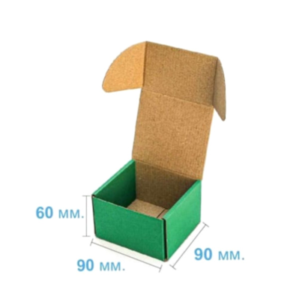 Коробка самозбірна 90*90*60 мм, зелена