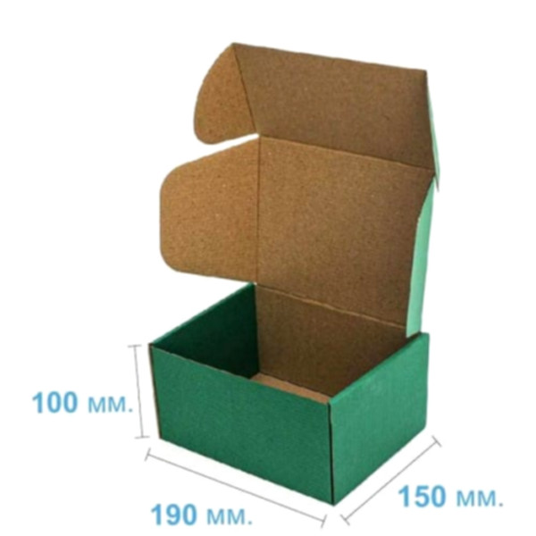 Коробка самозбірна 190*150*100 мм, зелена