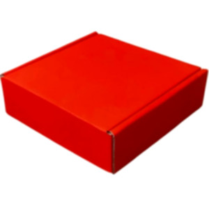 Коробка самозбірна 120*120*35 мм, червона. Photo 2