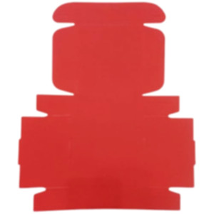 Коробка самозбірна 120*120*35 мм, червона. Photo 3