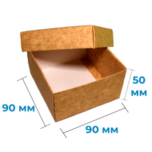 Коробка подарункова 90*90*50 мм, крафт