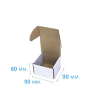 Коробка самозбірна 90*90*60 мм, біла