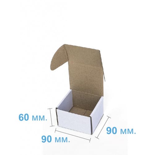 Коробка самозбірна 90*90*60 мм, біла