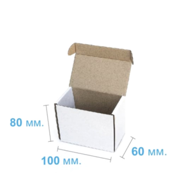 Коробка самосборная 100*60*80 мм, белая