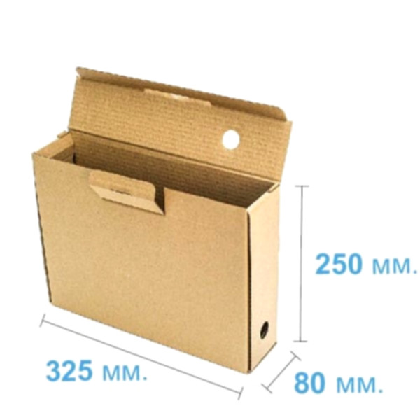 Коробка самосборная 325*250*80 мм, бурая