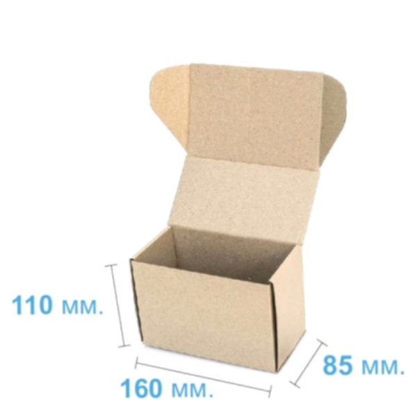 Коробка самосборная 160*85*110 мм, бурая