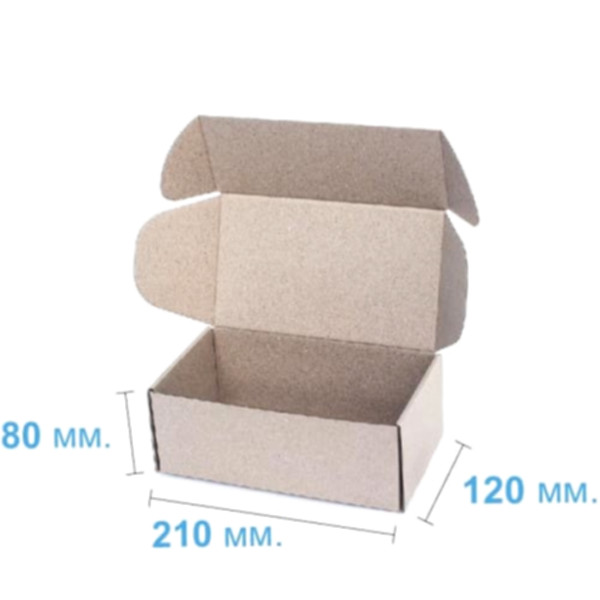 Коробка самосборная 210*120*80 мм, бурая