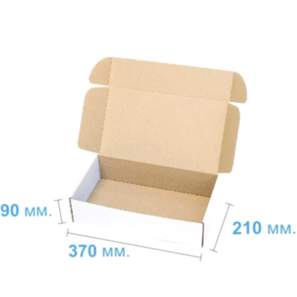 Коробка самосборная 370*210*90 мм, белая