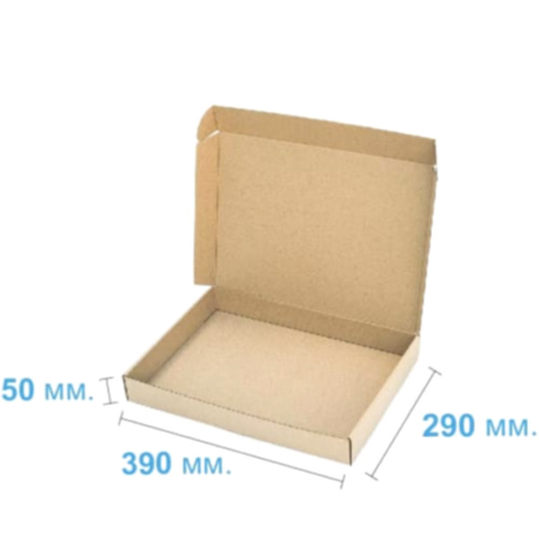 Коробка самосборная 390*290*50 мм, бурая