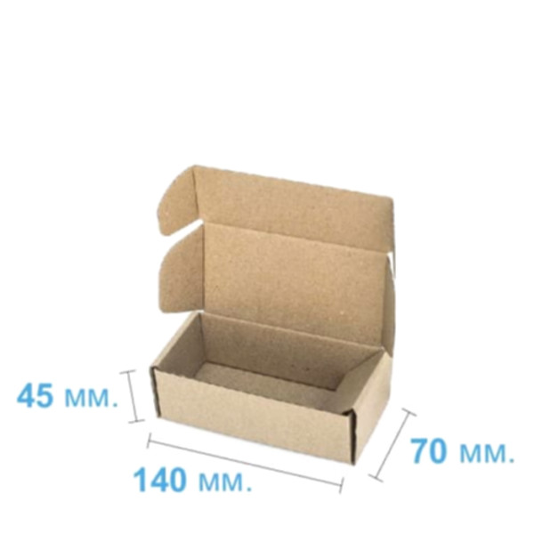 Коробка самосборная 140*70*45 мм, бурая