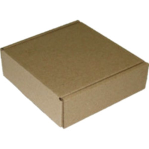 Коробка самосборная 120*120*35 мм, бурая. Photo 2