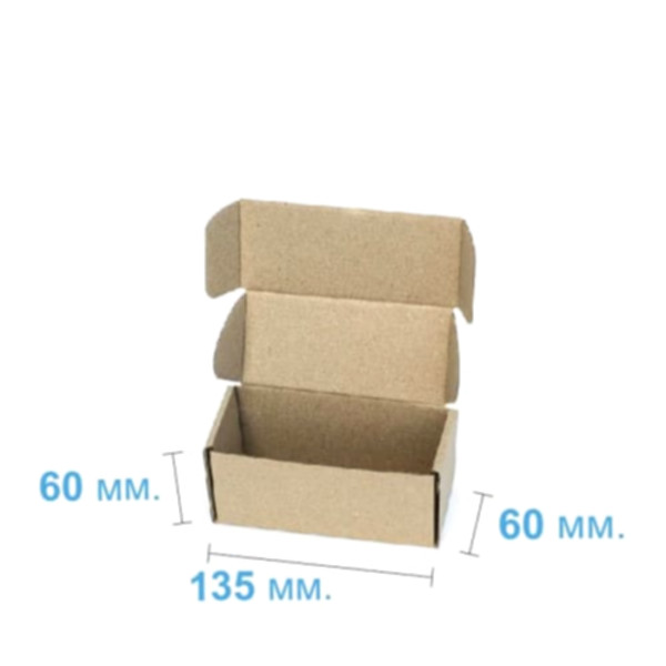 Коробка самосборная 135*60*60 мм, бурая