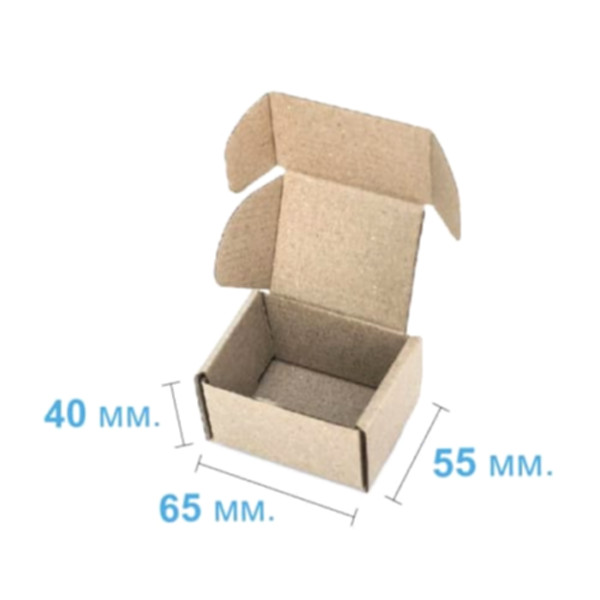 Коробка самосборная 65*55*40 мм, бурая