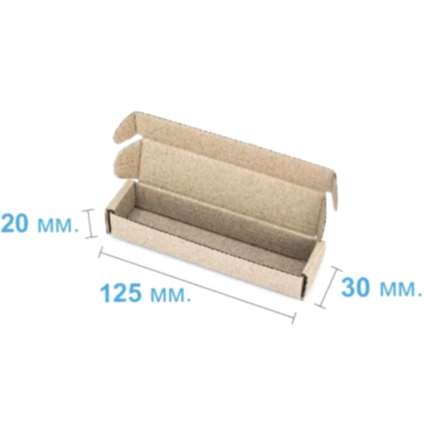 Коробка самозбірна 125*30*20 мм, бура