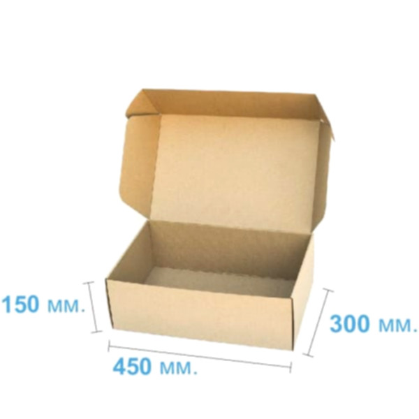 Коробка самосборная 450*300*150 мм, бурая