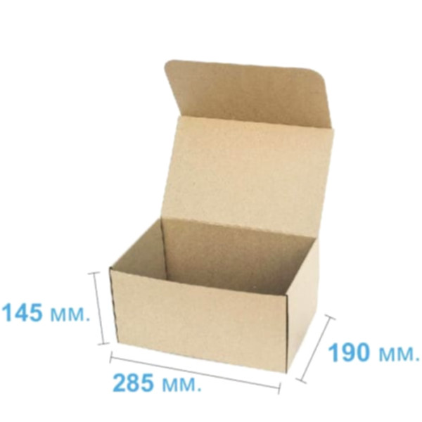 Коробка самосборная 285*190*145 мм, бурая
