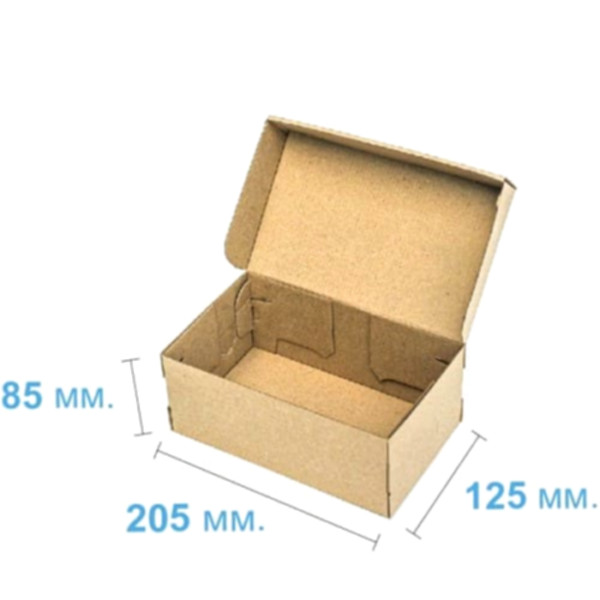 Коробка самосборная 205*125*85 мм, бурая