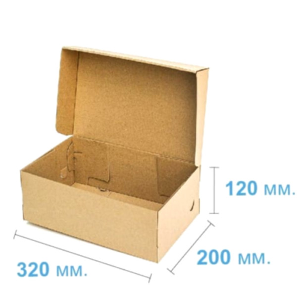 Коробка самосборная 320*200*120 мм, бурая