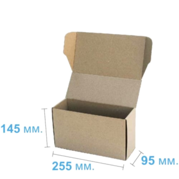 Коробка самосборная 255*95*140 мм, бурая