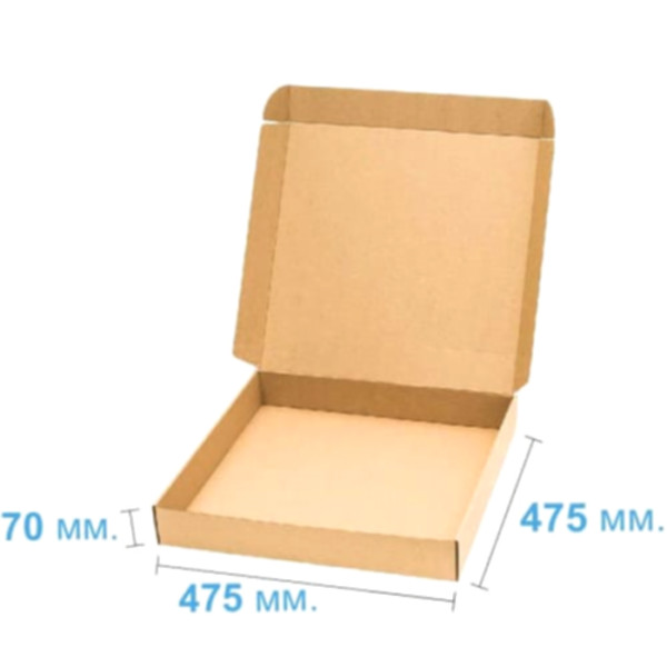 Коробка самосборная 475*475*70 мм, бурая