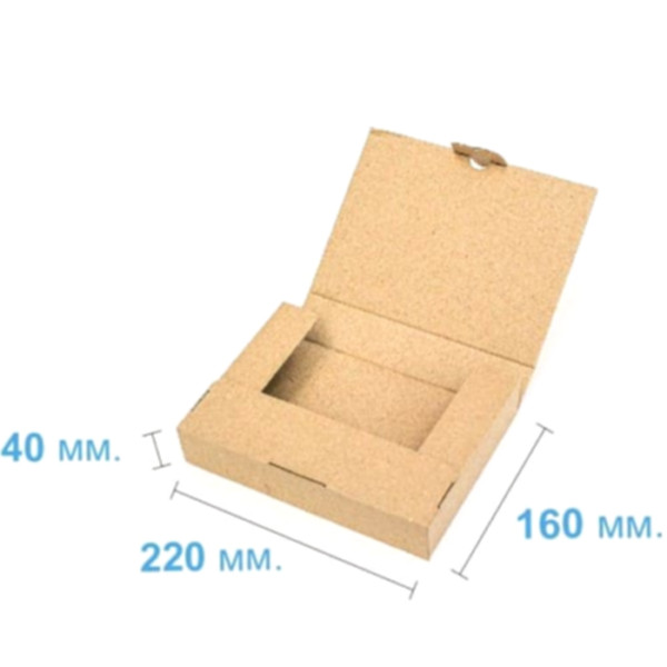 Коробка самосборная 220*160*40 мм, бурая