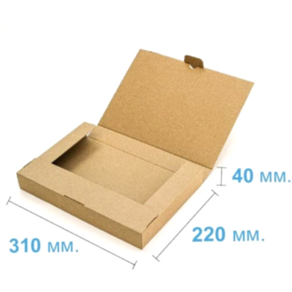Коробка самосборная 310*220*40 мм, бурая