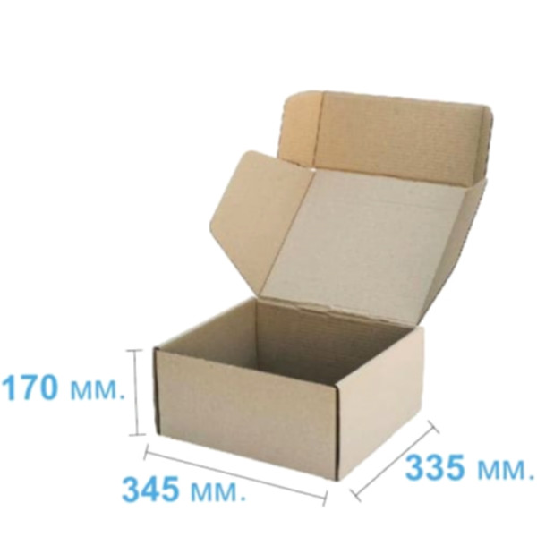 Коробка самосборная 345*335*170 мм, бурая