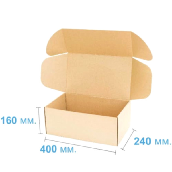 Коробка самосборная 400*240*160 мм, бурая