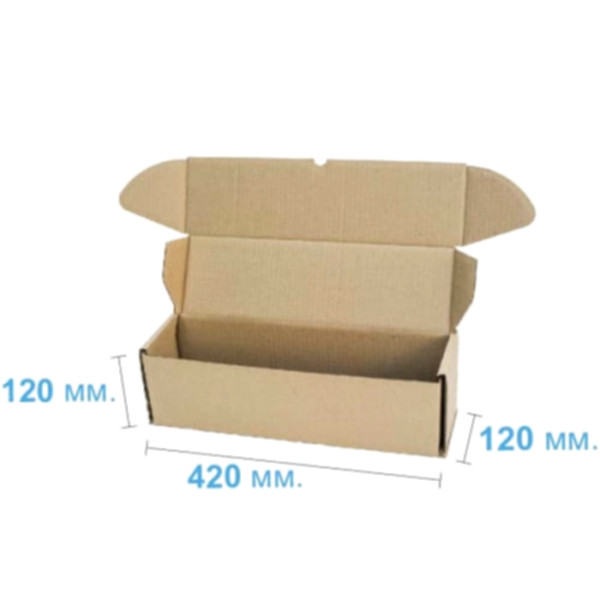 Коробка самозбірна 420*120*120 мм, бура