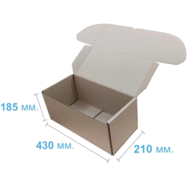 Коробка самосборная 430*210*185 мм, бурая