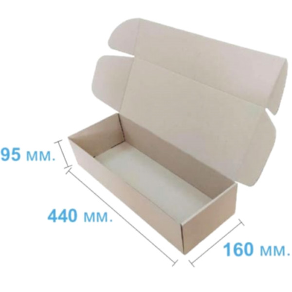 Коробка самозбірна 440*160*95 мм, бура