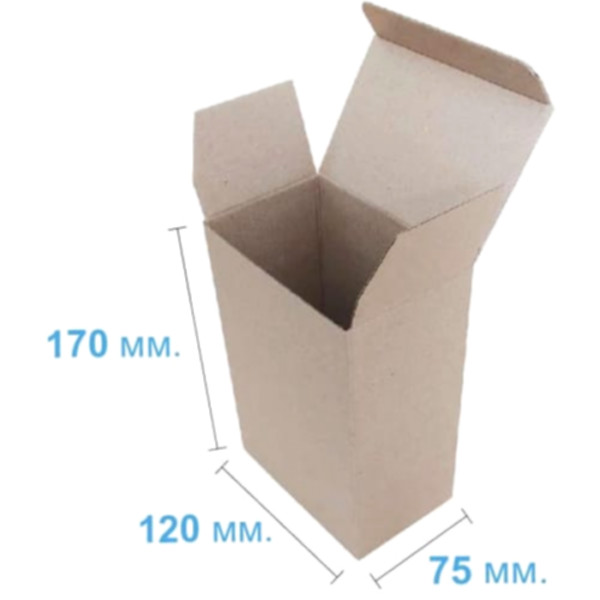 Коробка самосборная 120*75*170 мм, бурая