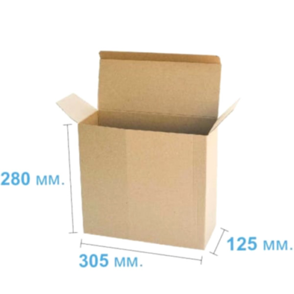 Коробка самосборная 305*125*280 мм, бурая