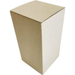 Коробка самосборная 100*100*190 мм, бурая. Photo 2