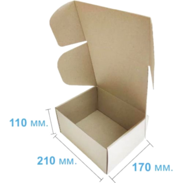 Коробка самосборная 210*170*110 мм, бурая