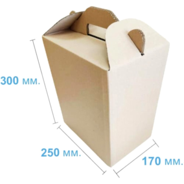 Коробка самосборная 250*170*300 мм, бурая