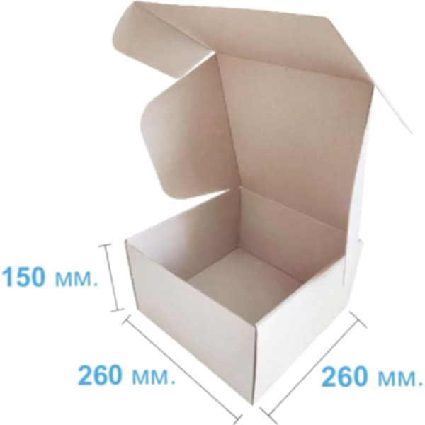 Коробка самосборная 260*260*150 мм, бурая