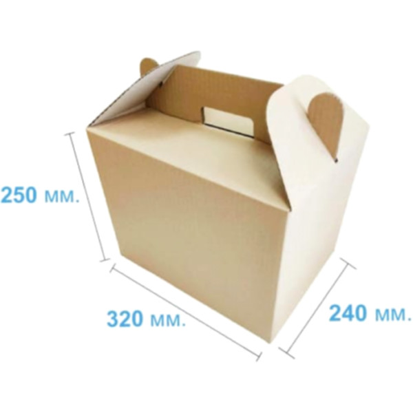 Коробка самосборная 320*240*250 мм, бурая