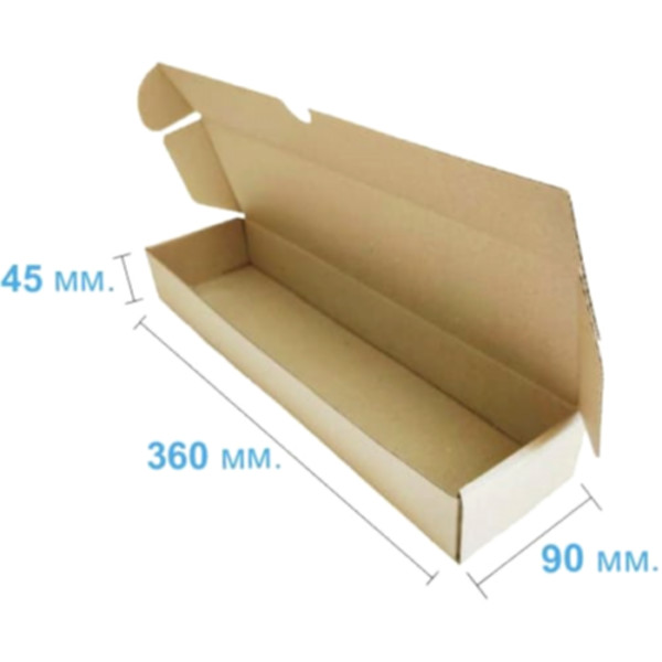 Коробка самосборная 360*90*45 мм, бурая