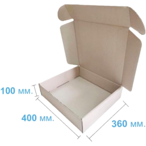 Коробка самосборная 400*360*100 мм, бурая