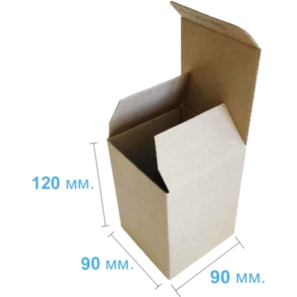 Коробка самосборная 90*90*120 мм, бурая